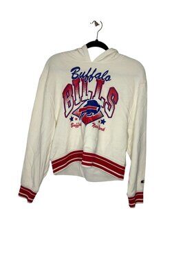 NWOT Champion Women's Medium Buffalo Bills Oversized Cropped Hoodie, MSRP $59.99